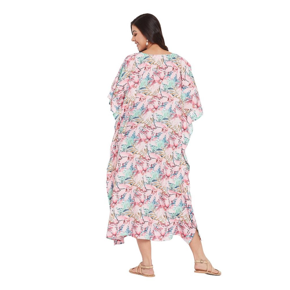Women Caftan Plus Size Beach Cover Up Soft & Comfortable Maxi Dresses - Picture 7 of 7